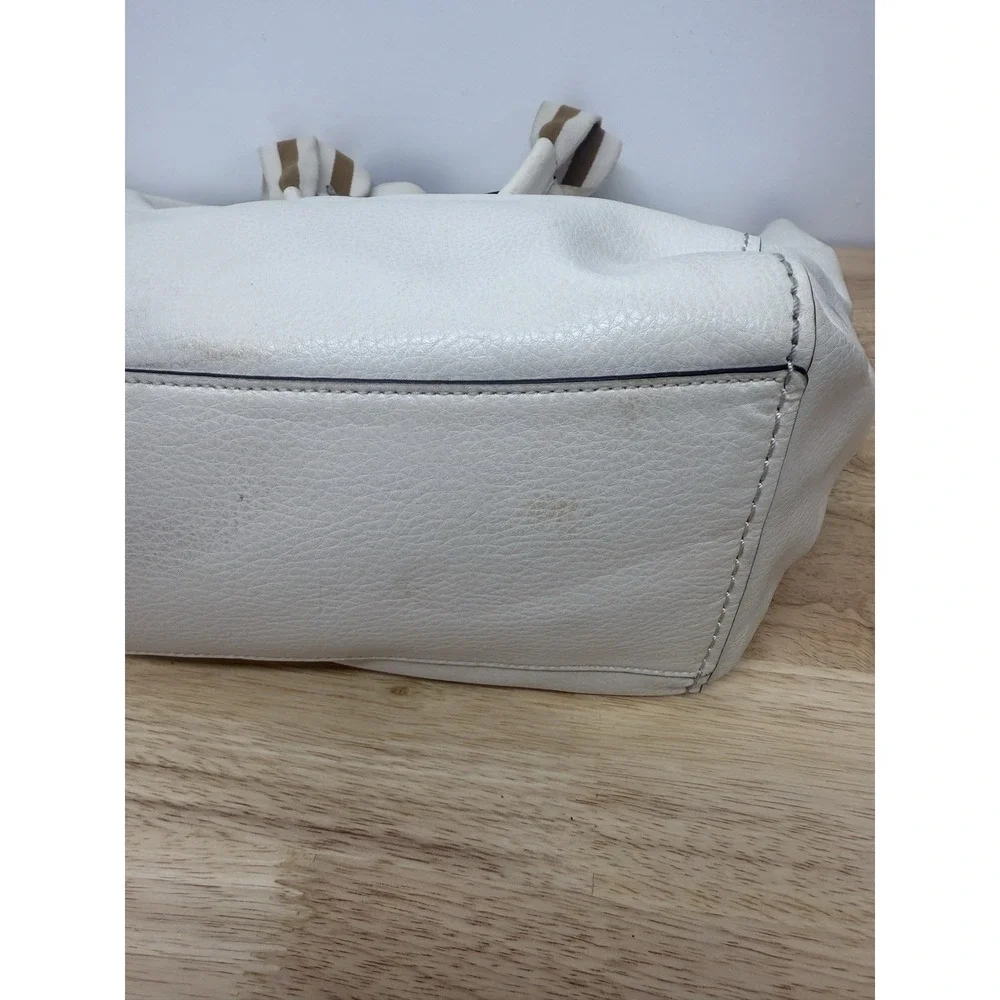 Coach F58660 Soft Chalk Pebble Leather Derby‎ Tote $298 MSRP #12
